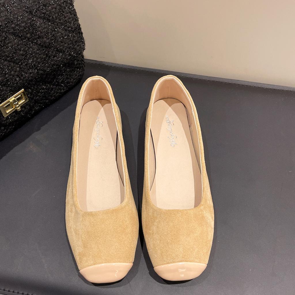 Flat-bottomed Temperament Apricot Single Shoes Spring and Autumn 2025 New Summer Gentle