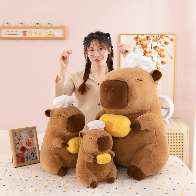 Игрушка Капибара Плюшевая Кукла Дизайн Шеф-повара Подарок на День рождения Аксессуар для украшения вечеринки