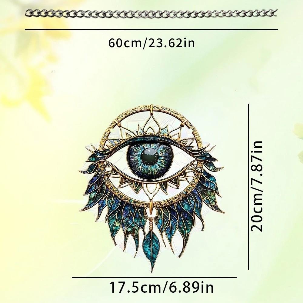 Eye Shape Evil Eye Decoration 2D Flat Hanging Pendant Wall Decoration Sun Catcher Garden Decor