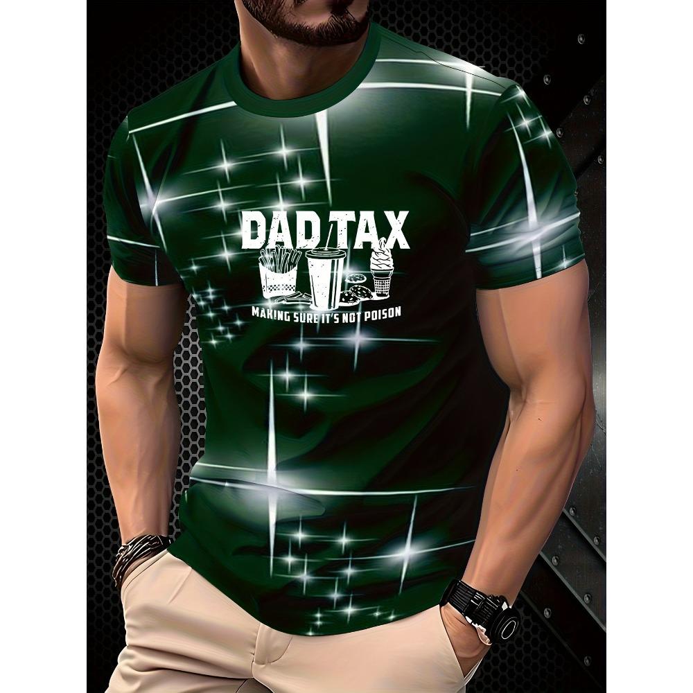 Men's New Casual Sport Round-neck T-shirt, 3D Printed Camouflage Stripe Pattern Short-sleeved, Men's Comfortable Pullover Top