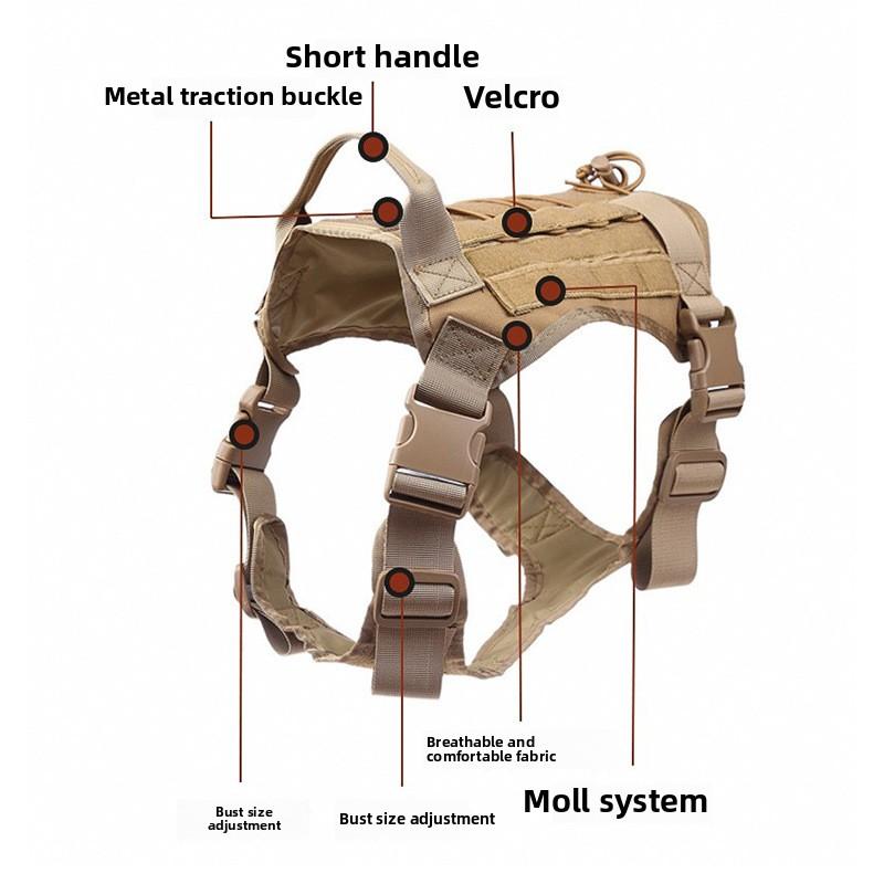 Горячая Распродажа Тактическая Грудь и Спина Тактическая Одежда Для Собак Тактический Жилет Для Собак Нейлоновый Водонепроницаемый Тактический Жилет Для Домашних Животных
