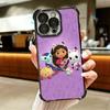 G-Gabbys Dollhouse Cartoon Plating Phone Case For Iphone 16 17 Pro Max Air 16E 14 15 Plus 12 13 Mini Anti-Fall Airabag Cover