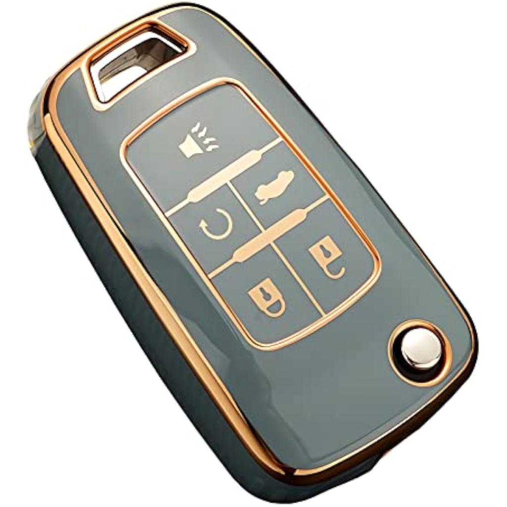 Для Чехол для ключа Chevy, Премиум ТПУ чехол для ключа с полной защитой для Chevrolet Equinox Camaro Cruze Malibu Sonic Buick Terrain