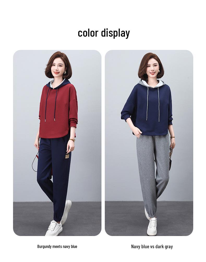 Спортивный костюм Ранняя осень 2024: Омолаживающий, Слимминг Комплект из двух частей