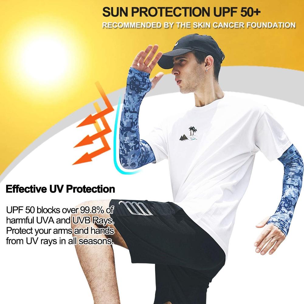 Warmer Basketball Summer Cooling Running Arm Cover Sun Protection Arm Sleeves Outdoor Sport