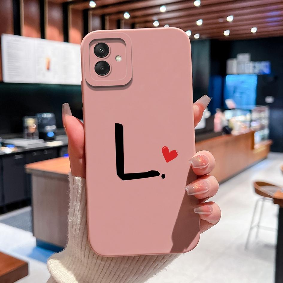 Для Samsung A04 A05 A06 A02 A03 M04 M06 A13 A14 чехол для телефона Premium 26 Letter Pattern мягкий жидкий силиконовый защитный чехол от падения для Samsung Shell