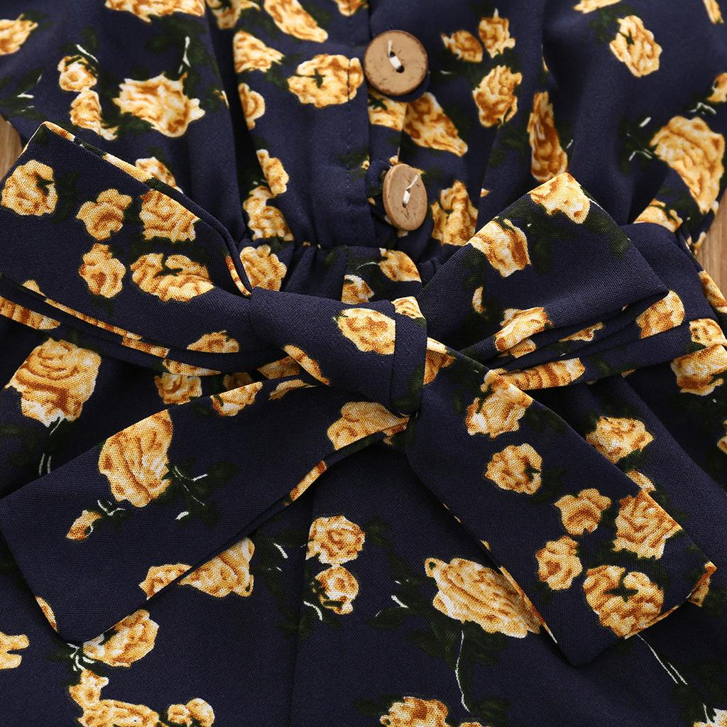 Летний комбинезон без рукавов для девочек, небольшой комбинезон с цветочным принтом, костюм для альпинизма