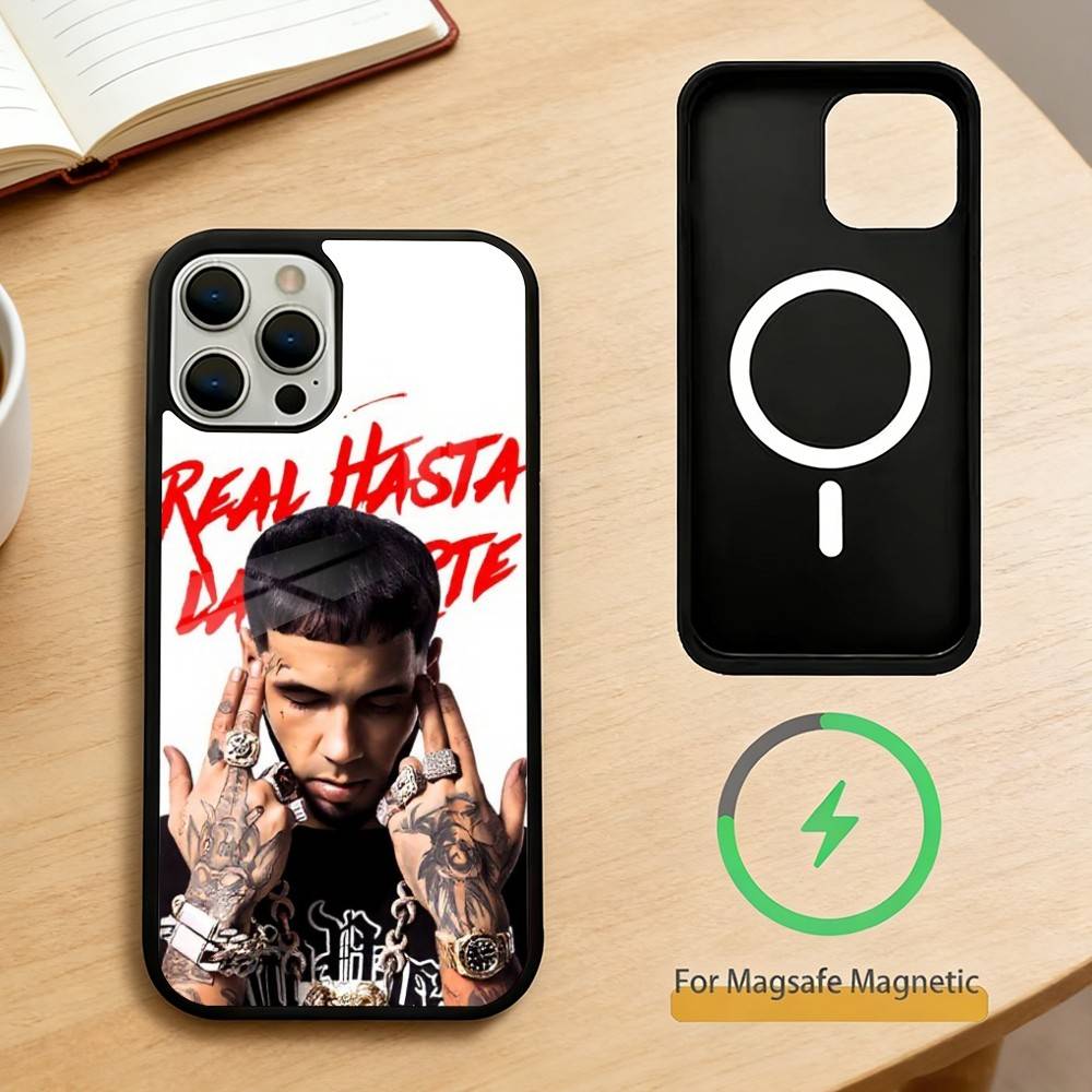Rapper A-Anuel AA Phone Case For iPhone 14,16,15,13,17,12,Plus,Pro,Max Magnetic For Magsafe Frosted Cover
