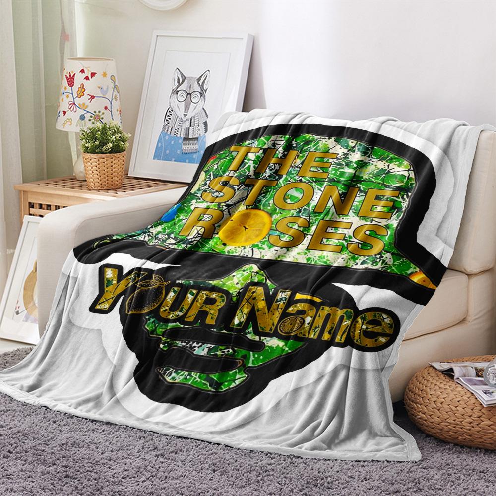 1PC Filmstrip Selfies Custom Name Patterned Flannel Blanket Suitable For All Seasons For Home Decor Warmth And Comfort Gifts Holiday Present