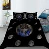 Black Background Dream Catcher Pattern Bedding Set Starry Sky Dream Catcher Quilt Cover Pillow Case 2 or 3 Pieces Soft and Comfortable Home Decoration