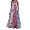 Women's Summer Casual Boho Long Sundress Spaghetti Strap Square Neck Sleeveless Flowy Maxi Dresses A Line Beach Dress for Women
