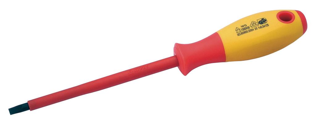 Pro Style Tool Insulated Flathead X X Screwdriver, 1.2 8.0 175mm, PZ-8-175