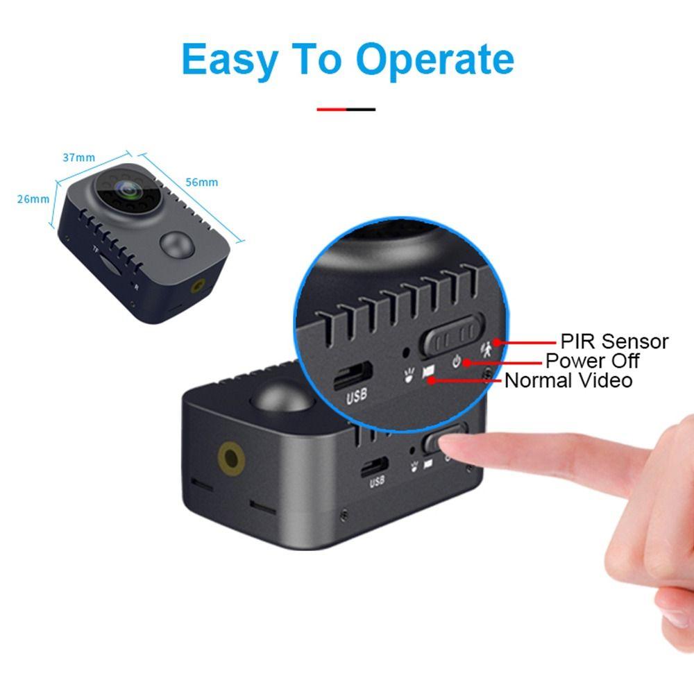 Портативный маломощный видеорегистратор, видеокамера ночного видения, инфракрасная камера, камера с датчиком движения PIR, мини