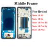 Для Redmi Note 13 4G 5G Note 13 Pro 4G 5G Plus Pro+ Средняя рамка Корпус Шасси Передняя рамка LCD Рамка Вокруг экрана Запчасти для ремонта