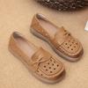 Summer Women Loafers Genuine Leather Comfort Flat Mother Shoes Female Footwear Slip-On Women's Flats Comfortable Handmade Shoes