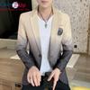 Cozy Up Men New Gradient Suit Blazer Korean Style Slim Fit Casual  Fashion Trend Dress Jacket