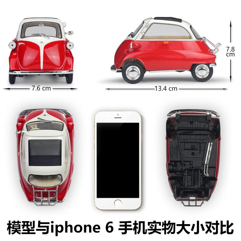 Велли 1:18 Литой Модель Автомобиля Bmw Isetta Литье под Давлением и Игрушечные Транспортные Средства Коллекция Машинка Игрушка Подарок Мальчику на День Рождения