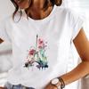 (Asian Size) Tee Top Clothing Casual Sweet Trend Cute 90s Lovely Short Sleeve Fashion Tshirt Women Print Lady Female Graphic T-shirt