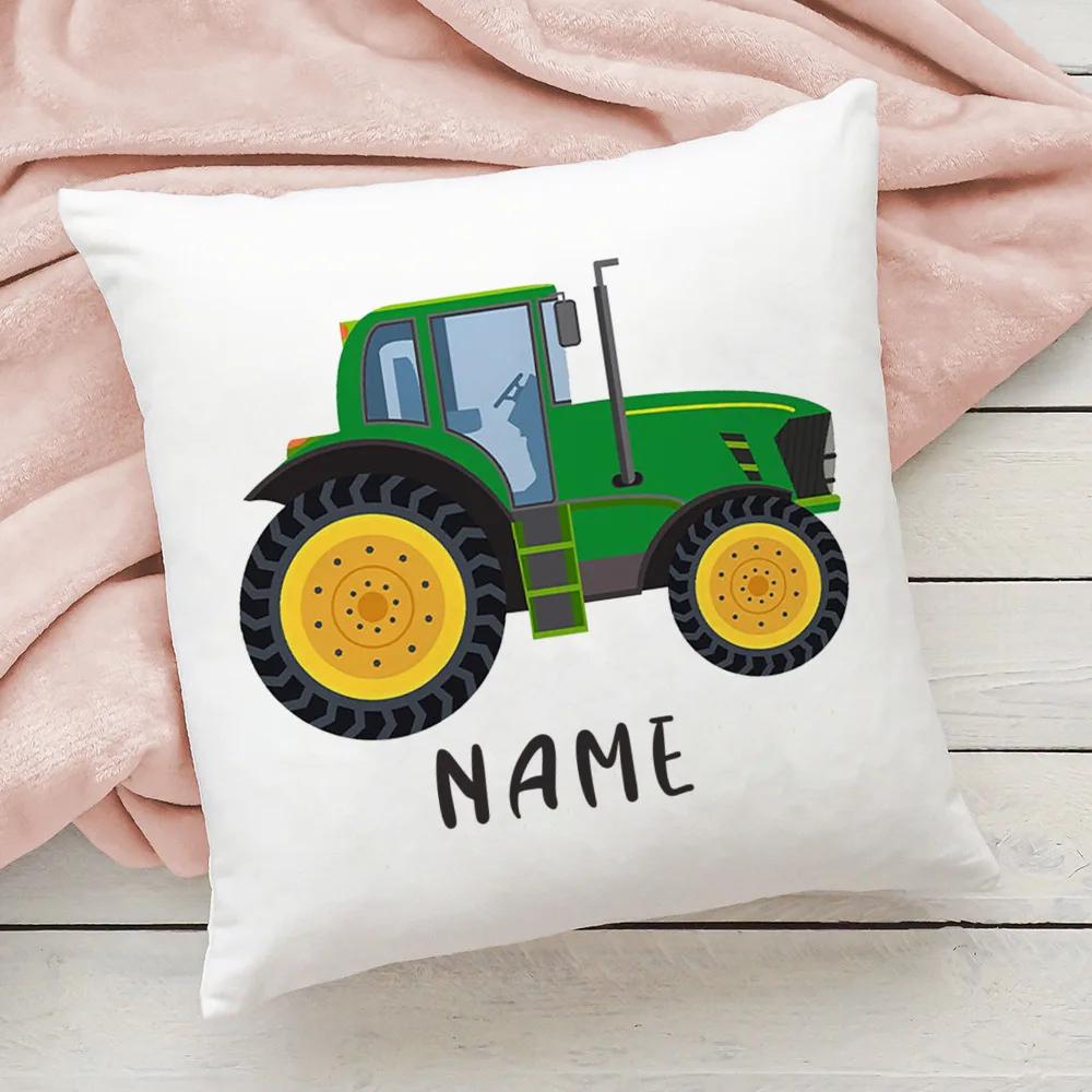 Персонализированная наволочка Пожарная машина с именем Наволочка для защиты от пыли Детская наволочка для декора спальни Лучшие подарки на день рождения для детей