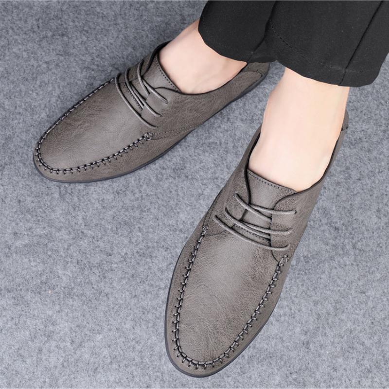 Модные мужские кожаные туфли на мягкой подошве Повседневные кожаные туфли Модные модные мокасины Обувь для вождения Легкие плоские туфли Erkek Ayakkabı