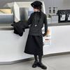 Комплект стеганого жилета и юбки миди для девочек - Мода осень/зима