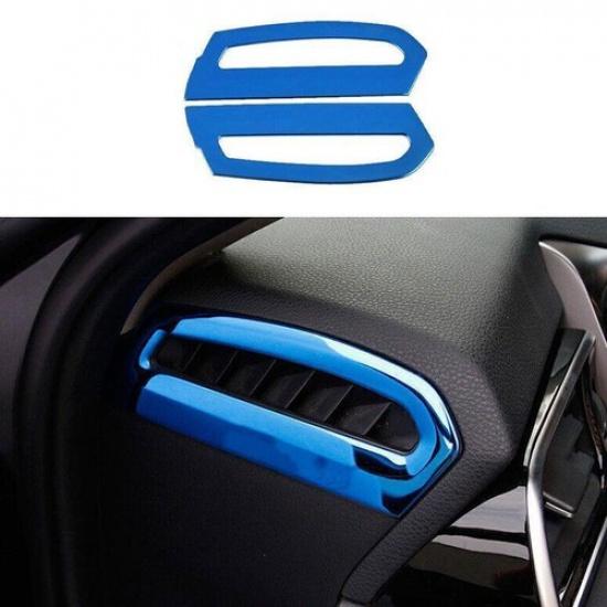 Blue For Toyota Camry 2018- Steel Cover Trim Dash Side Air Outlet Vent