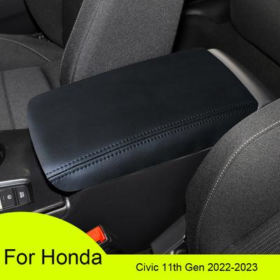 Оригинальный чехол на подлокотник автомобиля для Honda Civic 11th Gen 2022-2023, чехол из искусственной кожи, накладка на подлокотник, центральная консоль
