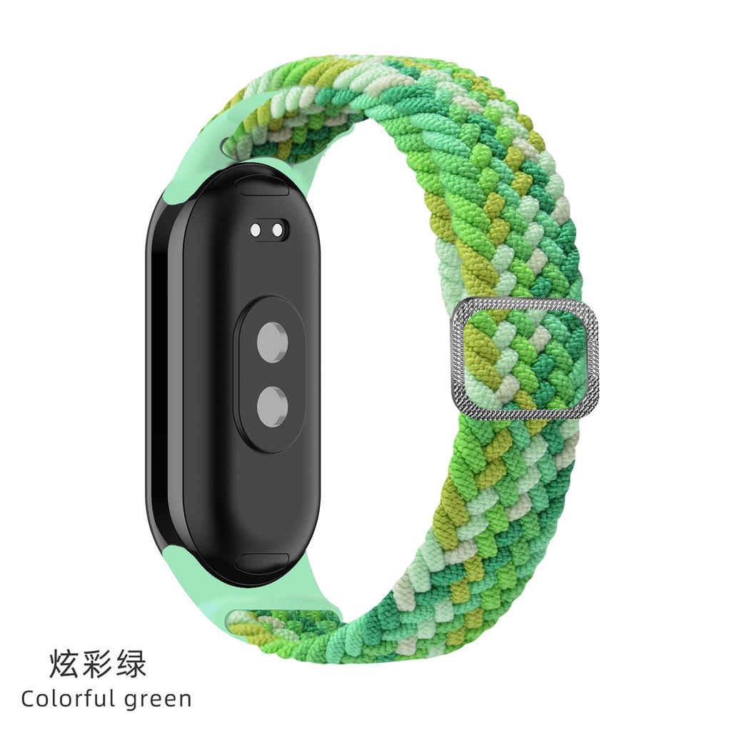Ремешок для Xiaomi Mi Band 10 9 8 Эластичный плетеный Solo Loop Регулируемая пряжка Замена correa bracelet для Miband 4 3 5 6 7