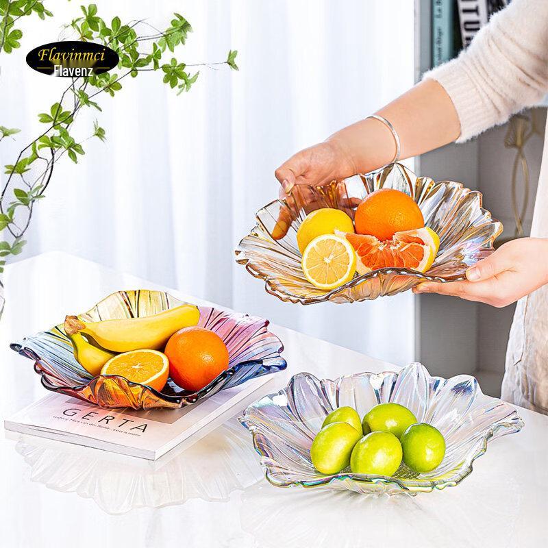 Flavinmci Nordic Sunflower Crystal Glass Fruit Bowl