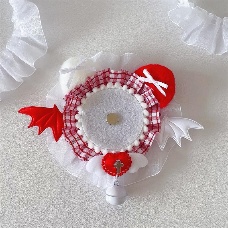 Diy Handcrafted Lace Anime Badge Holder Badge Base Itabag Pins Photo Display Bracket Ribbon Decoration For Ita Bag Ornament