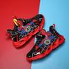Kids Light-Up Sneakers Boys With LED Sole Illumination Breathable Mesh Upper Lightweight Running Shoes