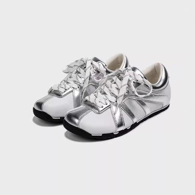 Yunfu Shu Красные немецкие тренировочные туфли для женской коллекции весна-лето 2025, новая спортивная и повседневная ретро-расцветка, платформа, обувь "зебра"