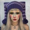 New Handmade Crocheted Funny Personalized Skull Bunny Ear Pullover Adult Hat