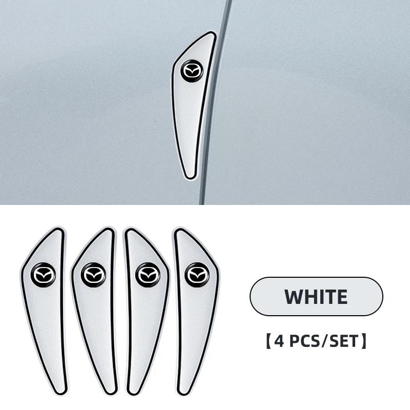 4pcs Car Logo Bumper Anti-Collision Strip For Mazda 2 3 5 6 Axela Atenza Speed 6 CX-3 MS Demio MPS Miata RX-7 RX-8 Accessories h3