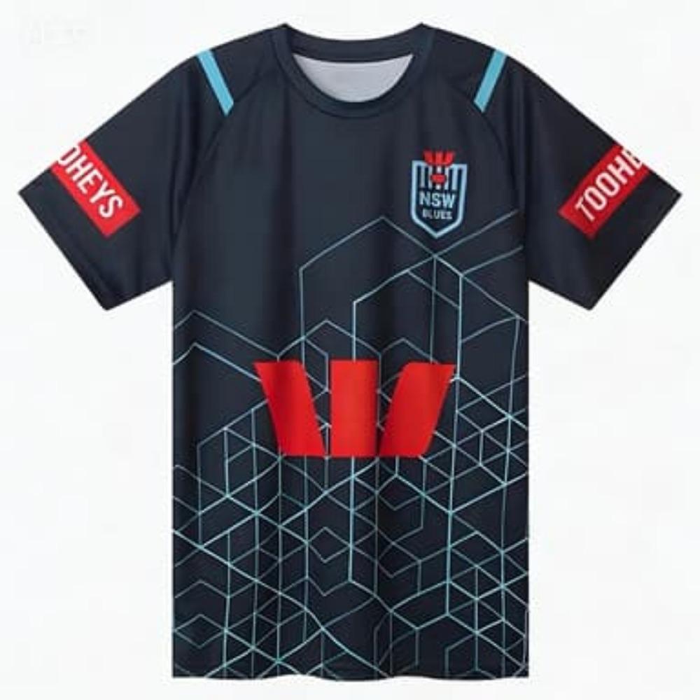 Иконическая регбийная форма NSW Blues State of Origin Домашняя Гостевая Тренировочная Дышащая Быстросохнущая Рубашка Для Преданных Болельщиков