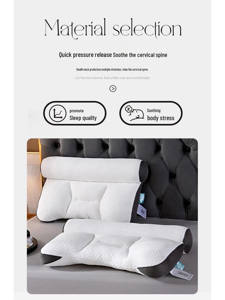 Пара подушек-основ для поддержки шеи с защитой от скольжения для массажа всей головы, не сминаемые, вязаный хлопок.