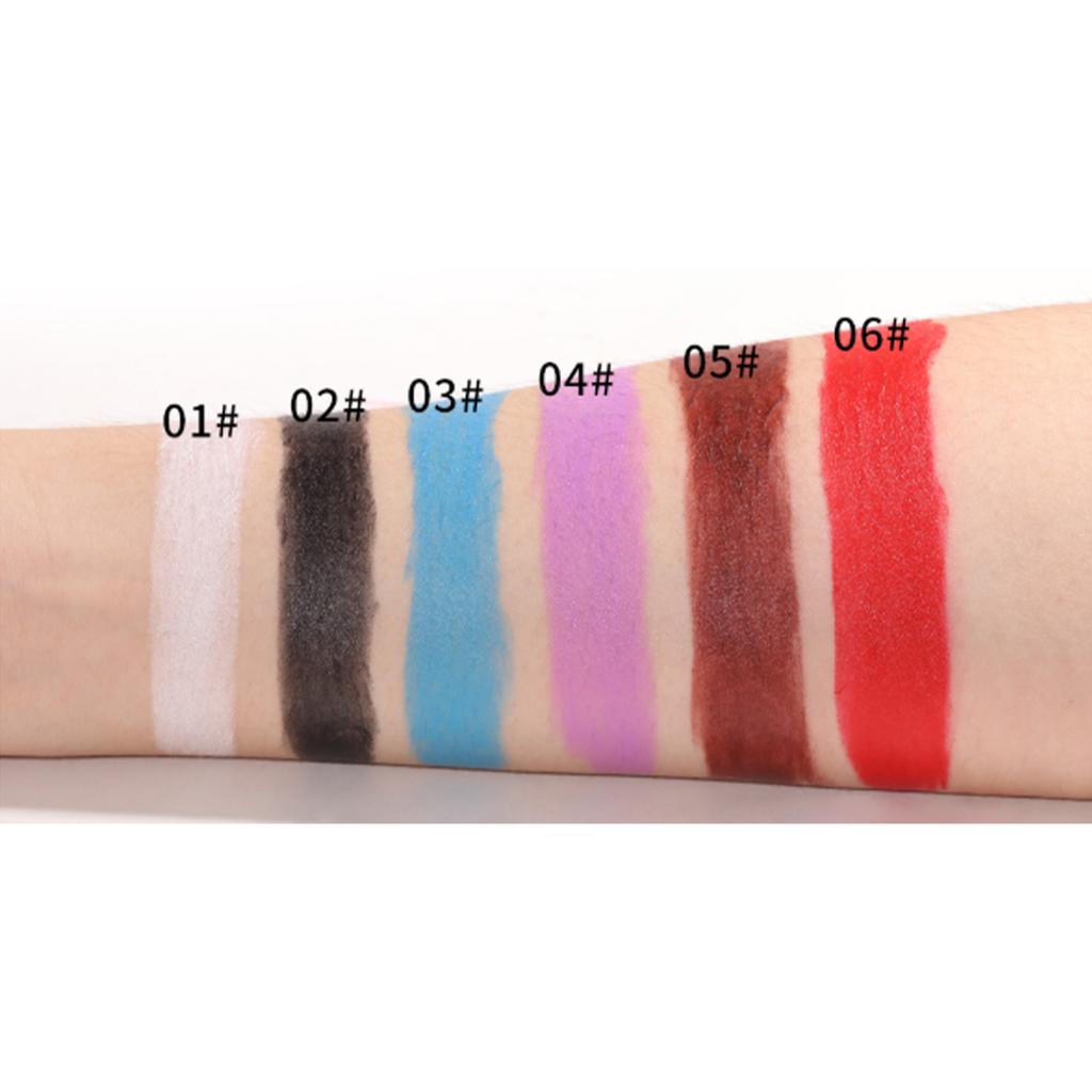 Velvet Matte Lipstick Makeup Stick Highly Pigmented Long Lasting Waterproof Lip Color for Halloween Cosplay Party Festival