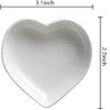 Ceramic Heart-shaped White Multipurpose Sauce Dish Seasoning Dishes Sushi Dipping Bowl Appetizer Plates Serving Dish Saucers Bowl(Set of 4)