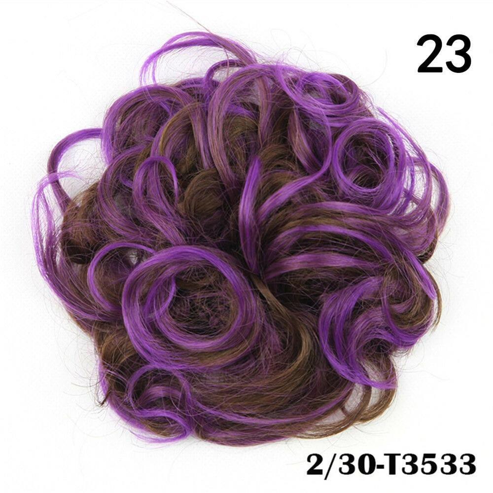 Эластичный парик, резинка для волос, вьющиеся волосы, резинка для волос, пучок, кудрявый растрепанный шиньон, наращивание волос