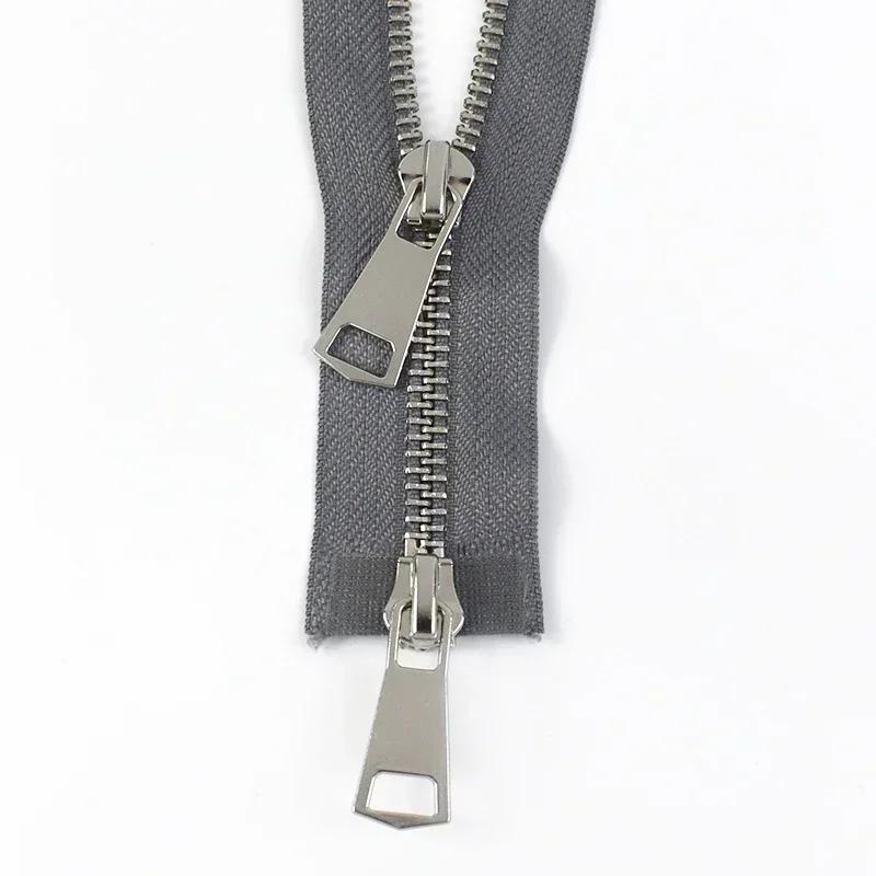 1-5 шт. 5# Металлические молнии 70/90/120 см Двусторонние разъемные молнии для пуховика Автоматическая блокировка Застежка-молния Швейный аксессуар для одежды