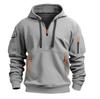 2025 New Men's Sweater Hoodie Zipper Multi-pocket Sports Top