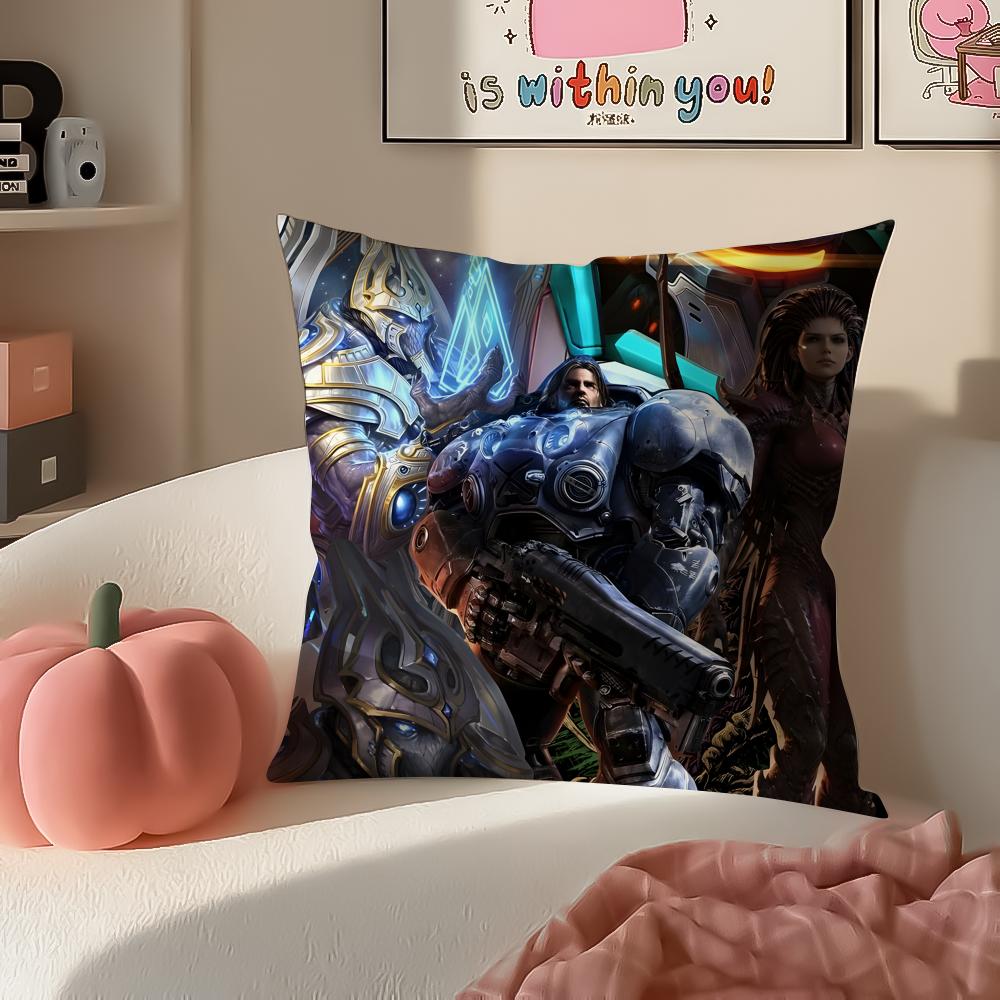 Game SciFi SStarCraft Cushion Cover Pillowcase Short Plush Invisible zipper Room Sofa Cushion Cover