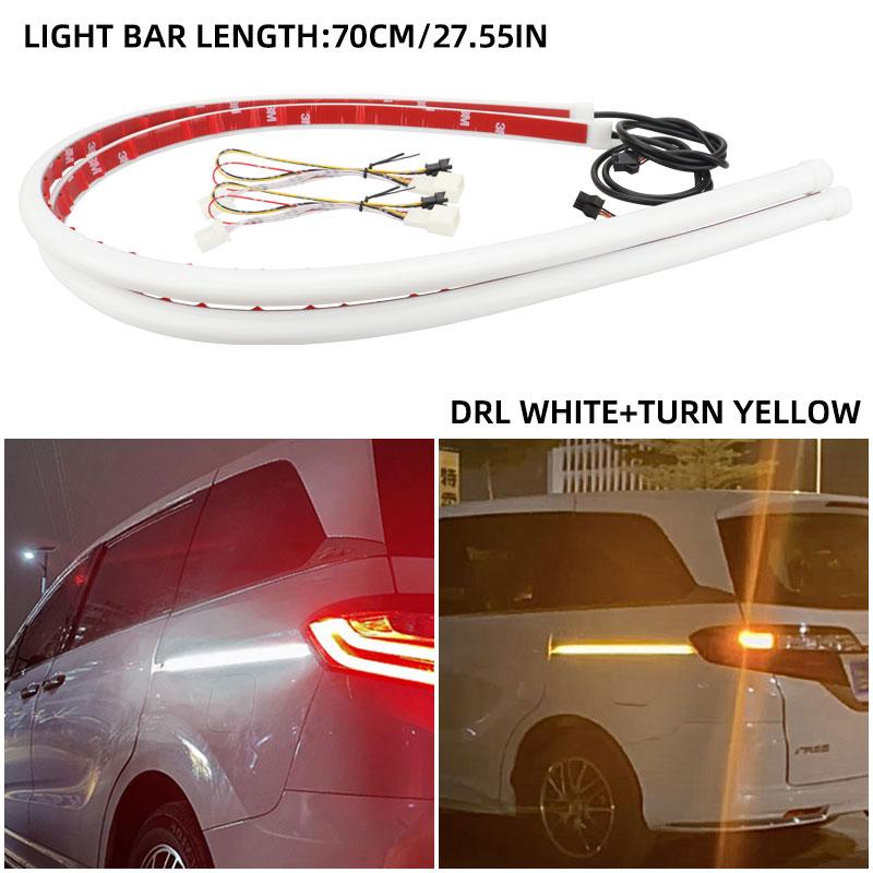 2 шт. 27-дюймовый светодиодный стример трековый свет для Honda ODYSSEY двухцветный автомобильный динамический бегущий указатель поворота боковой габаритный огонь 12 В авто