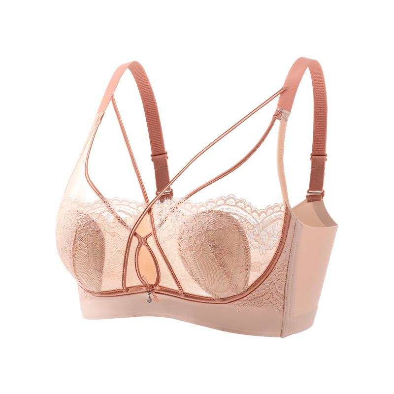 Французский тонкий кружевной сексуальный регулируемый дышащий бюстгальтер без стального кольца