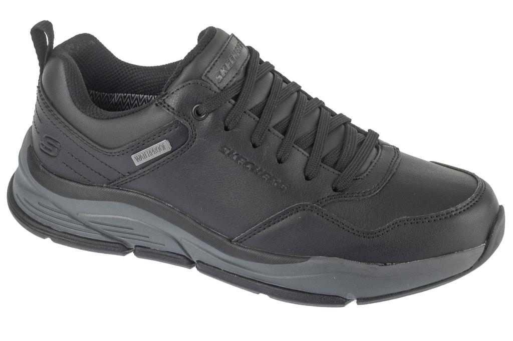 Skechers Benago - Hombre, Mens Black Sneakers