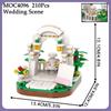 MOC Городская Свадебная Сцена Кирпичная Арка Сердце Любви Цветок Невеста Жених Совместимые Фигурки Конструктор Игрушки Для Детей Друзей Подарок