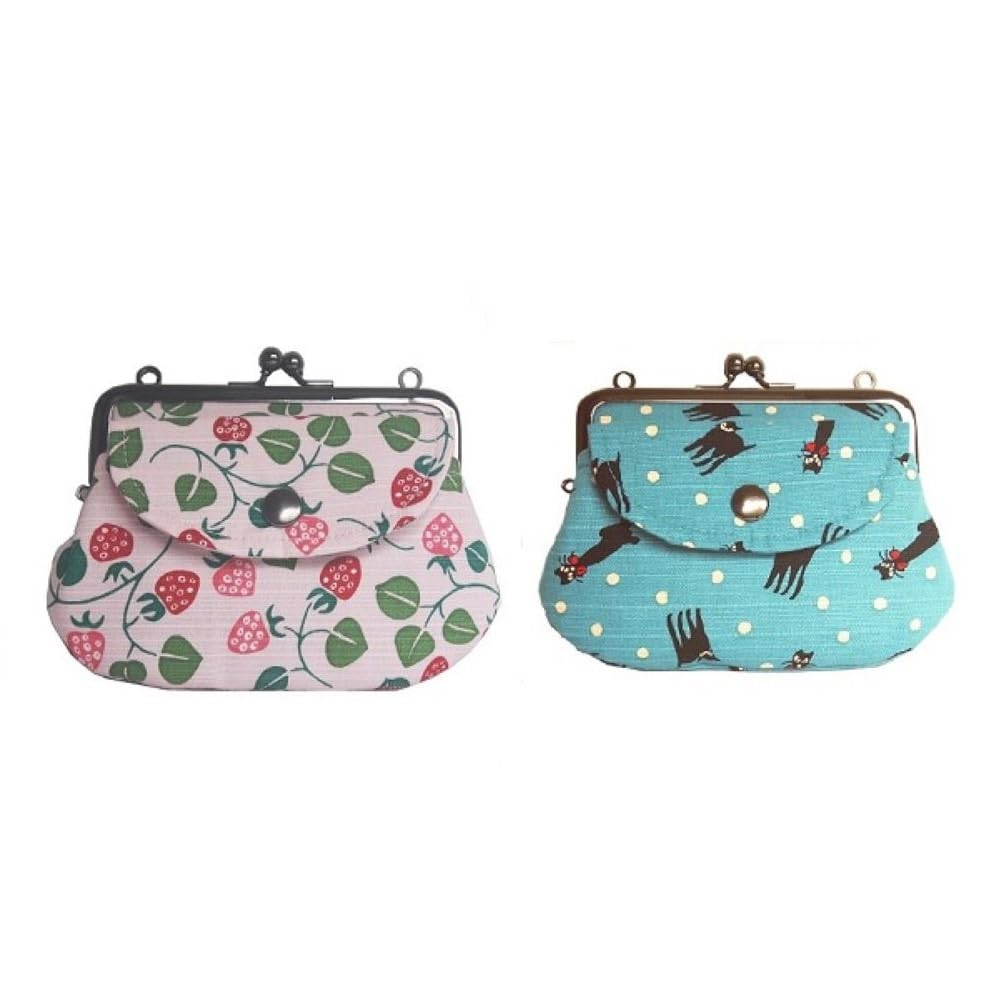 Кошелек для монет Kyosuke Yumeji Parent and Child с карманом Клубника Сделано в Японии Светло-голубой 5 x 15 x Прибл. 11.5cm