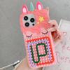 Suitable for Apple IP16 Three-dimensional Concave and Convex Unicorn Silicone Twister To Relieve Stress On The Rainbow Horse Colorful Line Phone Case