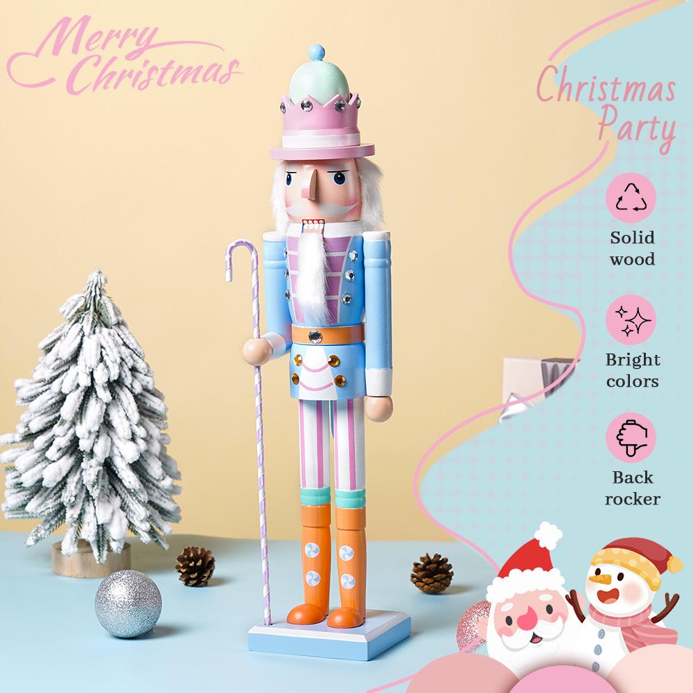 50CM Nutcracker soldier puppet candy series combination wooden craft Christmas tree pendant family festival decoration gift