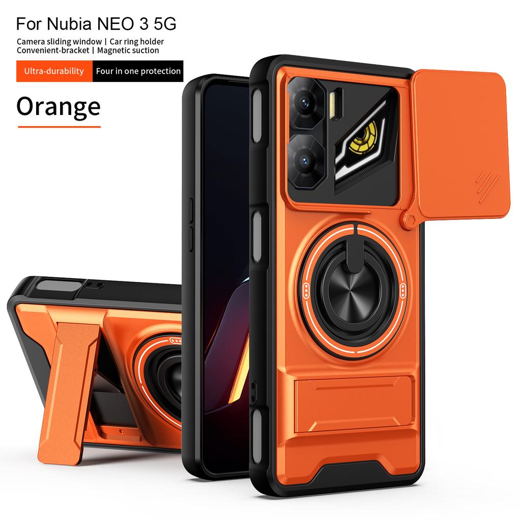 Для ZTE nubia Neo 3 Чехол ZTE nubia Neo 3 5G Обложка nubia Neo3 Магнитный держатель-книжка Magsafe Военная броня Защитная крышка для камеры